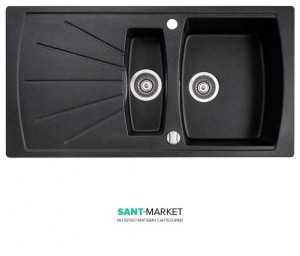 Мийка для кухні прямокутна Marmorin Fenco 1 5k 1o крило зліва врізна штучний камінь 320 513 0xx