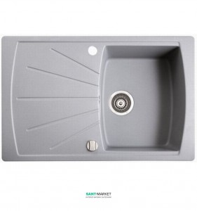 Мийка для кухні прямокутна Marmorin Fenco 1k 1o штучний камінь сірий 320 113 003