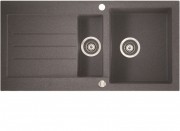 Мийка для кухні Marmorin Tellur 1,5k 10 100х50 см штучний камінь Magranit чорний 380 513 002