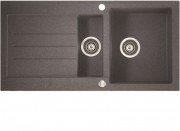 Мийка для кухні Marmorin Tellur 1,5k 10 100х50 см штучний камінь Magranit чорний 380 513 002