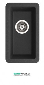 Мийка для кухні прямокутна Marmorin Fado 0.5k врізна штучний камінь чорний 425 100 002
