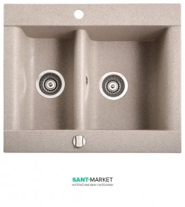 Мойка для кухни Marmorin Voga 1 5k врезная  1.5 чаши  искусственный камень песочный 110 503 007
