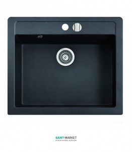 Мойка для кухни Marmorin Bario 1k врезная  искусственный камень черный 120 103 002