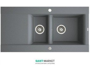 Мойка для кухни Marmorin Voga II 1 5k 1o врезная  искусственный камень серый 712 513 003