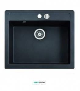 Мийка для кухні Marmorin Bario 1k врізна штучний камінь черный 120 103 002