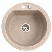 Мийка для кухні кругла Duro 1k врізна штучний камінь пісочний 130 803 007