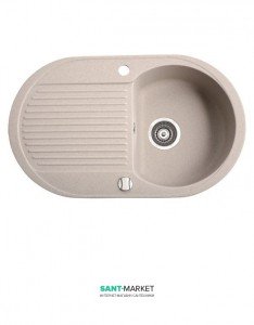 Мийка для кухні овальна Marmorin Duro 1k 1o обертається крило врізна пісочний 130 113 007