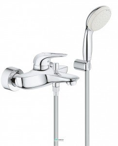 Змішувач одинважільний з душем для ванни Grohe Eurostyle New хром 3359230A