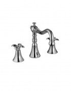 Смеситель для раковины двухрычажный скрытый Treemme Palma з донным клапаном бронза 4817 UU