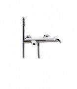 Змішувач одинважільний з душем для ванни Treemme Klab bianco / chrome 2700ВС