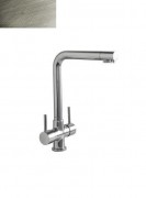 Змішувач Двохважеля для кухні Treemme під фільтр нікель 5503JJ