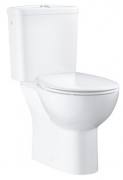 Унитаз напольный безободковый Grohe Bau Ceramic со смывным бачком и сиденьем (укороченный) альпин-белый 39347000