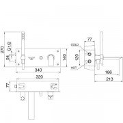 Прихована частина змішувача для ванни Treemme хром 5105ZZ10