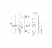 Вбудований механізм Treemme UP на 2 споживача 5149CC05