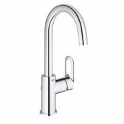 Смеситель для раковины однорычажный высокий Grohe BauLoop хром 23763000