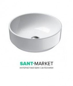 Раковина для ванной настольная круглая  Catalano Green 48 см  без отверстий под смеситель белая 148AGR00