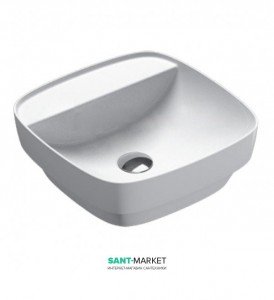 Раковина для ванної настільна або полувстраіваемие Catalano Green LUX 42х42 см без відп. під змішувач біла 142GRLX00