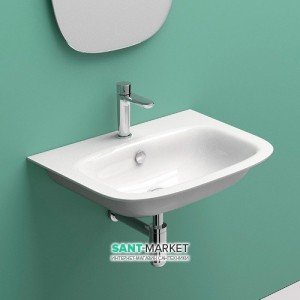 Раковина для ванной подвесная Catalano GREEN ONE 65х50 см 1 отв. под смеситель белая 165GRON00