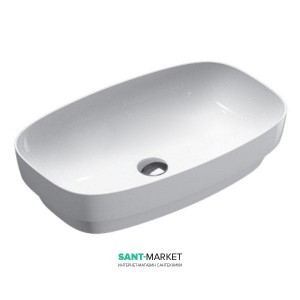 Раковина для ванної настільна або полувстраіваемие Catalano Green LUX 65х40 см без відп. під змішувач біла 165AGRLX00