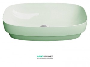 Раковина для ванной настольная или полувстраиваемая Catalano Green LUX 60х38 см без отв. под смеситель  зеленая матовая 160AGRLXVS