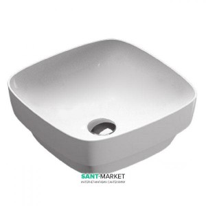 Раковина для ванной настольная или полувстраиваемая Catalano Green LUX 40х40 см без отв. под смеситель  белая 140AGRLX00