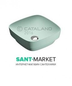 Раковина для ванной настольная или полувстраиваемая Catalano Green LUX 40х40 см без отв. под смеситель  зеленая матовая 140AGRLXVS