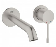 Смеситель для раковины однорычажный настенный Grohe коллекция Essence суперсталь 19408DC1