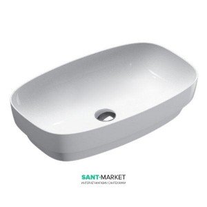 Раковина для ванної настільна або полувстраіваемие Catalano Green LUX 65х40 см без відп. під змішувач біла матова 165AGRLXBM