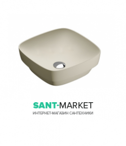 Раковина для ванної настільна або полувстраіваемие Catalano Green LUX 40х40 см без відп. під змішувач сіра матова 140AGRLXGS