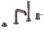 Змішувач одинважільний на борт ванни з душем Grohe колекція Essence графіт 19578A01