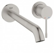 Смеситель для раковины однорычажный настенный Grohe коллекция Essence (вынос 230 мм) суперсталь 19967DC1