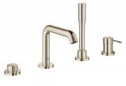 Смеситель однорычажный на борт ванны с душем Grohe коллекция Essence полированный никель 19578BE1