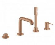 Змішувач одинважільний на борт ванни з душем Grohe колекція Essence матовий теплий захід 19578DL1