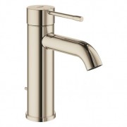 Смеситель для раковины однорычажный Grohe коллекция Essence с донным клапаном полированный никель 23589BE1