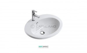 Раковина для ванной накладная Catalano Zero 57x47x20 см белая  1INZE00