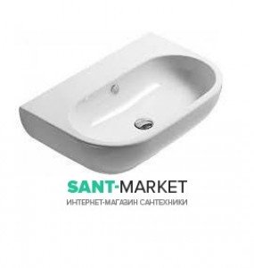 Раковина для ванной подвесная Catalano SFERA 70х45 см без отв. под смеситель белая 170C300
