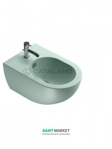 Біде підвісне Catalano SFERA 1 відп. під змішувач зелене матове 35х54 см 1BSF54VS
