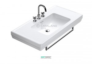 Раковина для ванної підвісна Catalano Canova Royal 105x54 см 1 відп. під змішувач біла 1105CV00