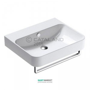 Раковина для ванної підвісна Catalano Green 60х50 см без отворів під змішувач біла 160GR00