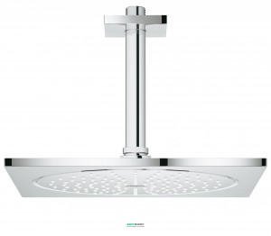 Верхній душ з стельовий кронштейном Grohe Rainshower F-series 25.4х25.4см з обмеженням витрати води хром 26071000