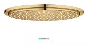 Лейка для верхнього душа з тропічним душем Grohe колекція Rainshower Cosmopolitan Metal холодний світанок 27477GL0