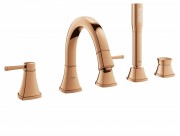 Змішувач двохвентильний на борт ванни Grohe Grandera з душовим гарнітуром теплий захід 19919DA0