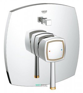 Змішувач прихований (вбудований) Grohe колекція Grandera хром / золото 19920IG0