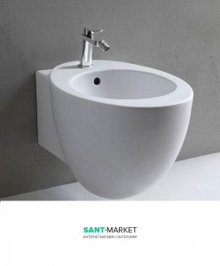 Биде подвесное Cielo Le Giare 37x55x33.5 см 1 отв. под смеситель белое матовое LGBS/TL
