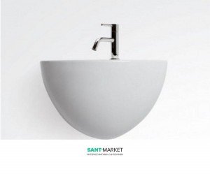 Раковина для ванної підвісна Cielo Le Giare 56x45x35 см 1 відп. під змішувач біла матова LGLS56 / TL