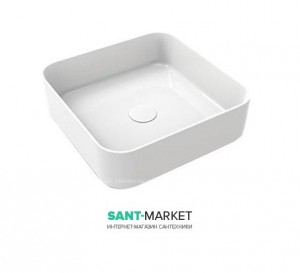 Раковина для ванной накладная Cielo Shui 40x40 см без отв. под смеситель белая SHCOLAQ40