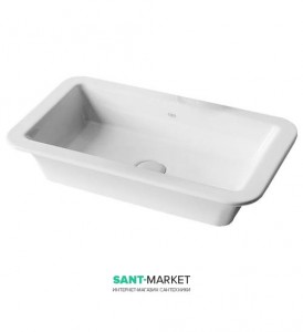Раковина для ванної накладна Cielo OPERA 64x13 см 1 відп. під змішувач біла OPLA64