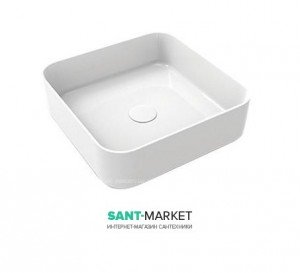 Раковина для ванной накладная Cielo Shui 40x40 см без отв. под смеситель белая SHCOLAQ40