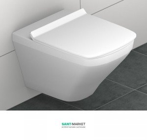 Унитаз подвесной без ободка Duravit DuraStyle 255109000 + Сиденье 0063790000 + крепление  0065000000