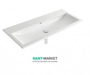 Раковина для ванної підвісна Globo STOCKHOLM 102x45x13 см без отворів під змішувач біла LA102.BI